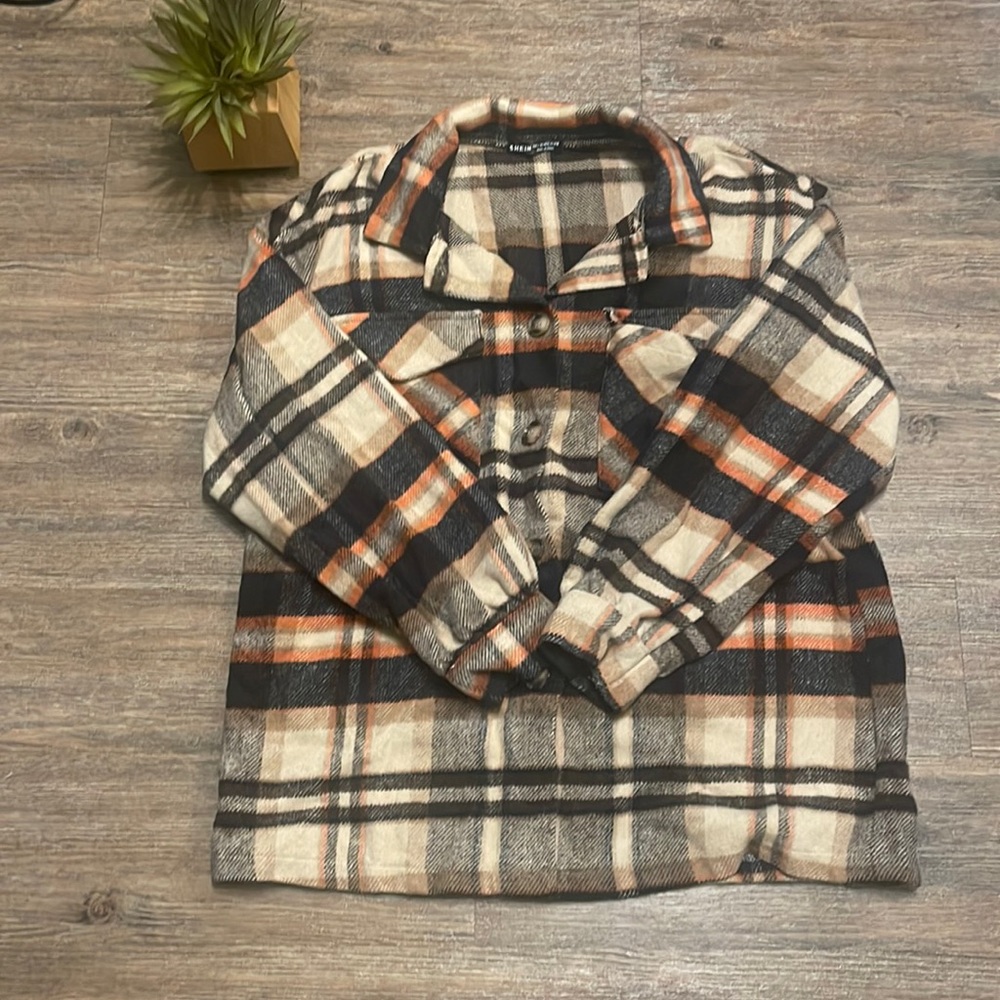 Shein flannel shacket